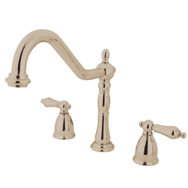 Widespread Kitchen Faucet, Polished Nickel